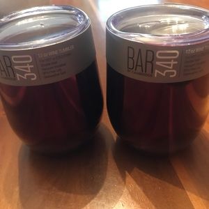 Stemless wine tumbler pair
